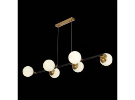 SLE220403-06 Светильник подвесной Черный, Латунь/Белый E27 6*60W