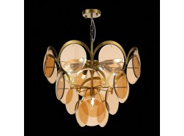 SL1161.333.09 Люстра подвесная ST-Luce Латунь/Янтарный E14 9*60W