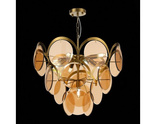 SL1161.333.09 Люстра подвесная ST-Luce Латунь/Янтарный E14 9*60W