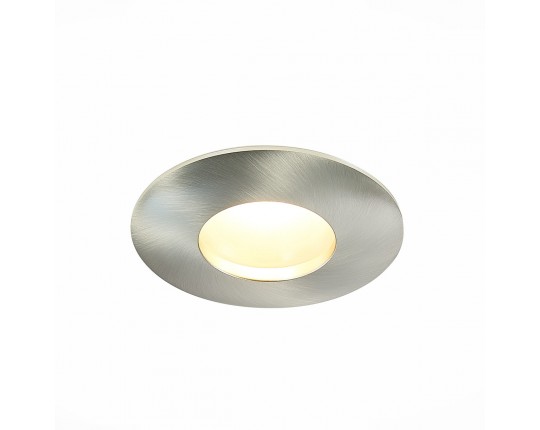 ST213.118.01 Св-к встр. Никель GU10 1*50W  IP44 D84xH50 220V Без ламп