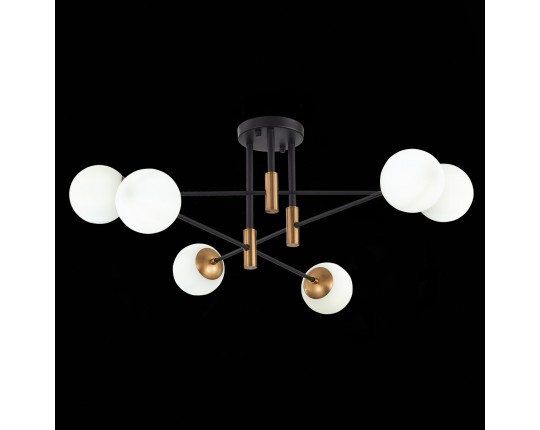 SL1203.402.06 Люстра потолочная ST-Luce Бронза,Черный/Белый E27 6*40W