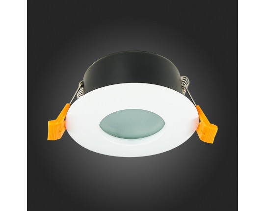 ST213.508.01 Св-к встр. Белый GU10 1*50W  IP44 D84xH50 220V Без ламп