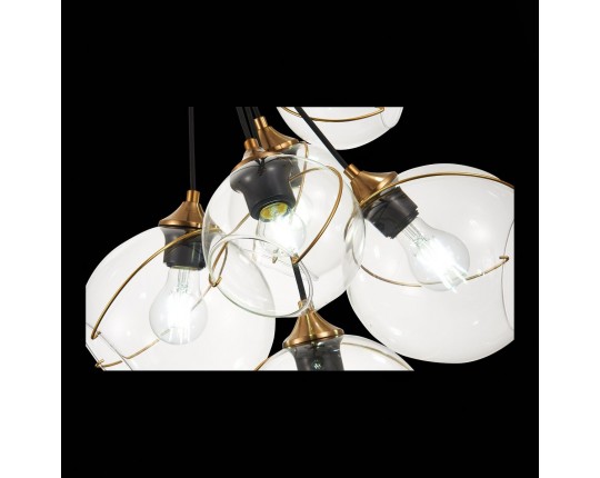 SLE103103-06 Светильник подвесной Золотистый/Прозрачный E27 6*60W