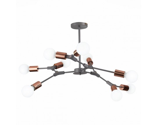 SLE106403-09 Светильник потолочный Серый, Розовое золото E27 9*60W