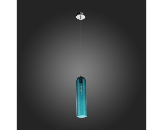 SL1145.183.01 Светильник подвесной ST-Luce хром/зеленый E27 1*60W