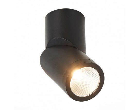 ST650.432.10 Светильник потолочный Черный LED 1*10W 3000K 800Lm Ra>90 38° IP44 D62xH151 165-265V