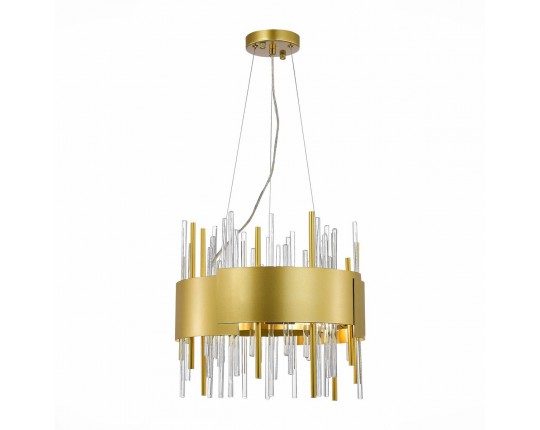 SL1633.203.08 Люстра подвесная ST-Luce Матовое золото/Матовое золото,Прозрачный E14 8*40W