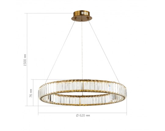 SL1622.363.01 Люстра подвесная ST-Luce Латунь/Прозрачный LED 1*40W 4000K