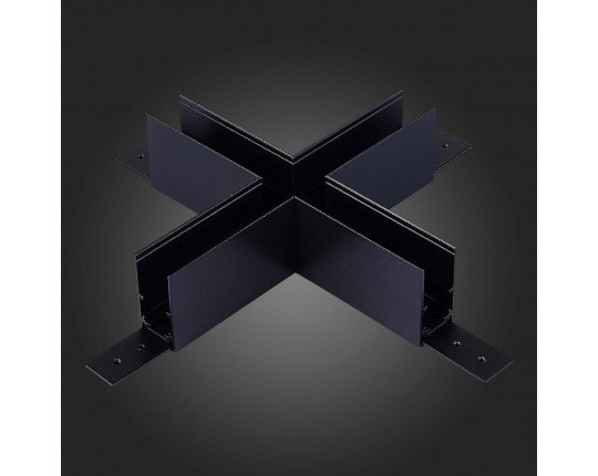 ST007.489.00 Коннектор X-оБразный для подвесного / накладного магнитного  шинопровода ST-Luce Черный