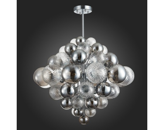 SL1124.103.29 Люстра подвесная ST-Luce Хром/Дымчатый, Прозрачный G9 29*5W 4000K