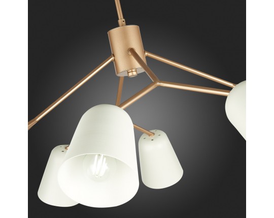 SLE155902-08 Светильник потолочный Золотистый/Белый E14 8*40W