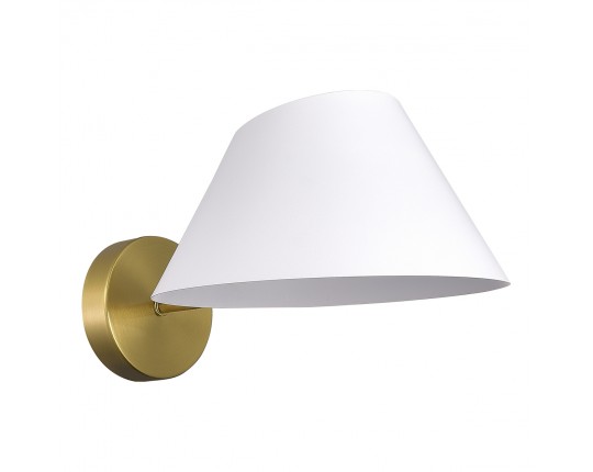 SLE1253-311-01 Светильник настенный Латунь/Белый E14 1*60W