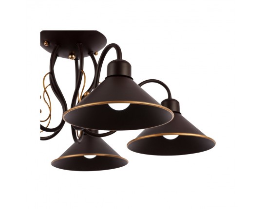 SLE120402-05 Светильник потолочный темно-коричневый/темно-коричневый E27 5*60W