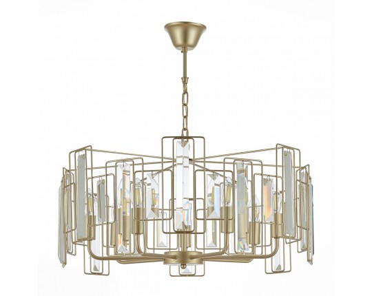 SLE103403-07 Светильник подвесной Шампань/Прозрачный E14 7*40W