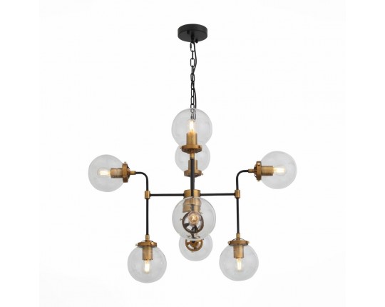 SL234.403.08 Люстра подвесная ST-Luce Черный, Золото/Прозрачный E27 8*40W