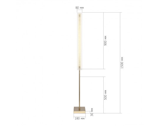 SL6245.205.01 Светильник напольный ST-Luce золотистый/Прозрачный LED 1*20W 4000K