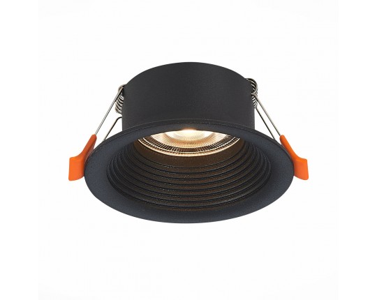 ST202.408.01 Св-к встр. Черный GU10 1*50W  D89xH40 220V Без ламп