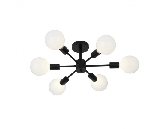 SL419.402.06 Светильник потолочный Черный E27 6*60W