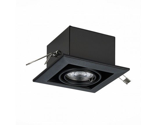 ST250.448.01 Св-к встр. Черный GU10 1*50W  L126xW126xH70 220V Без ламп