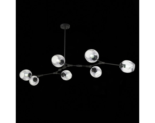 SLE154843-07 Светильник подвесной Черный/Дымчатый E27 7*40W