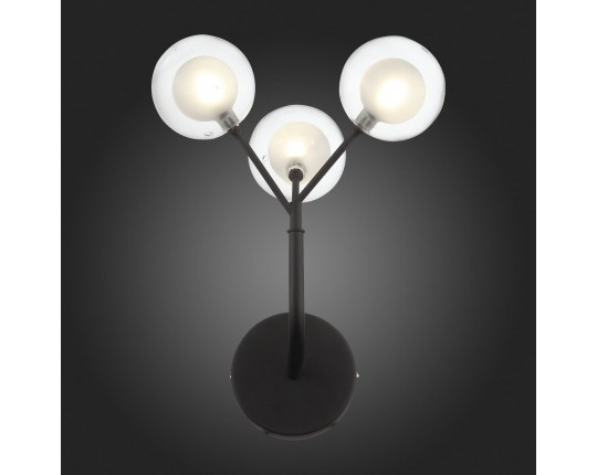 SL376.401.03 Бра ST-Luce Черный/Прозрачный, Белый G4 LED 3*2W -