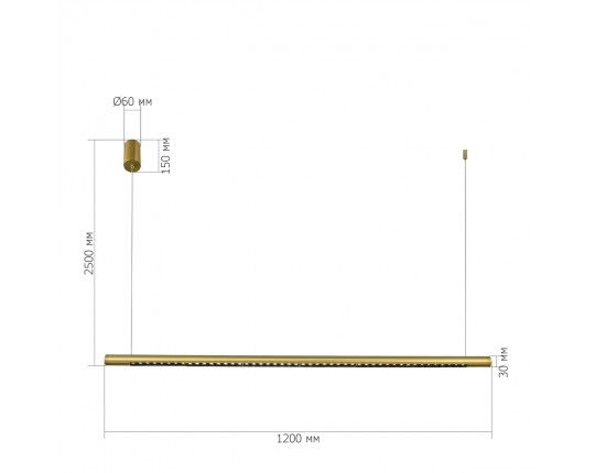 SL6238.313.01 Светильник подвесной ST-Luce латунь/латунь LED 1*28W 4000K