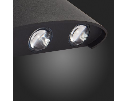 SL089.401.06 Светильник уличный настенный ST-Luce Черный кварцевый LED 6*1W 4000K