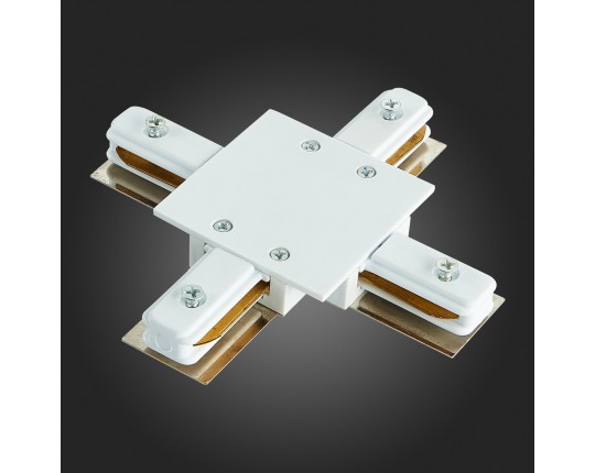 ST013.549.00 Коннектор X-оБразный для однофазного встраиваемого шинопровода ST-Luce Белый