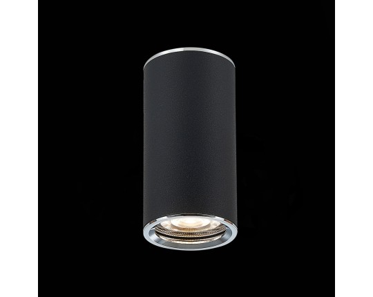 ST111.407.01 Светильник потолочный Черный GU10 1*50W  D54xH105 220V Без ламп