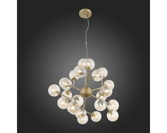 SL438.203.24 Люстра подвесная ST-Luce Золотистый/Коньячный G9 24*5W