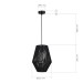 SLE6025-413-01 Светильник подвесной черный/черный E27 1*40W