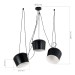 SLE120643-03.1 Светильник подвесной Черный/Черный E27 3*40W