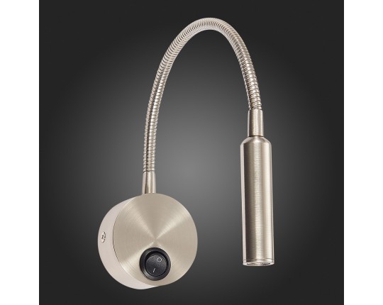 ST653.131.01 Светильник настенный ST-Luce Никель/Никель LED 1*3W 3000K