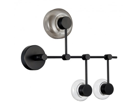 SL6005.401.03 Светильник настенно-потолочный ST-Luce Черный/Дымчатый, Прозрачный LED 3*3W 3000K