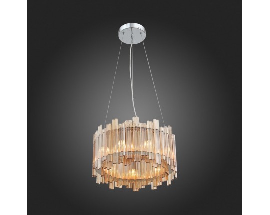 SL400.103.09 Люстра подвесная ST-Luce Хром/Янтарный G9 9*5W