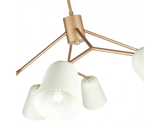 SLE155902-08 Светильник потолочный Золотистый/Белый E14 8*40W