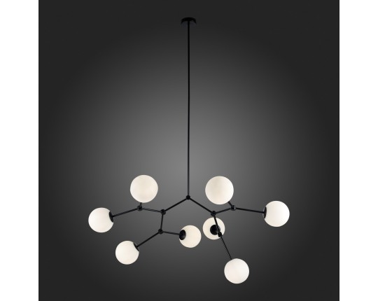 SL1506.403.08 Люстра подвесная ST-Luce Черный/Белый E14 8*40W