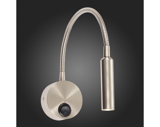 ST653.131.01 Светильник настенный ST-Luce Никель/Никель LED 1*3W 3000K