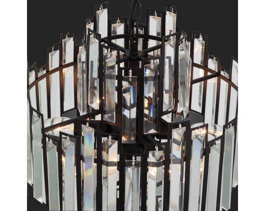 SL665.443.06 Люстра подвесная ST-Luce Черный/Черный, Прозрачный E14 6*40W