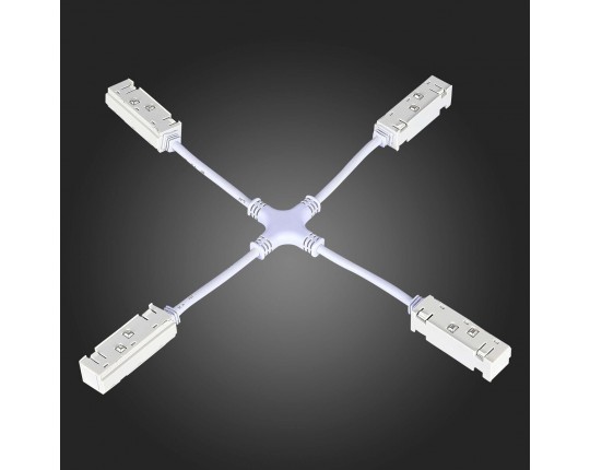 ST006.569.00 Коннектор питания X-оБразный для магнитного шинопровода ST-Luce Белый