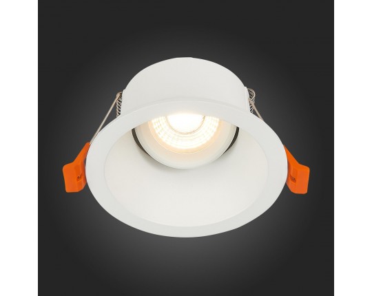 ST207.508.01 Св-к встр. Белый GU10 1*50W  D103xH52 220V Без ламп