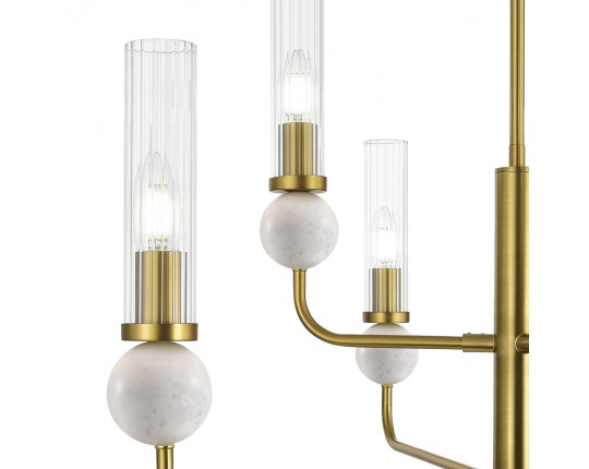 SL1244.303.06 Светильник подвесной ST-Luce латунь/прозрачный E14 6*40W