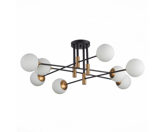 SL1203.402.08 Люстра потолочная ST-Luce Бронза,Черный/Белый E27 8*40W