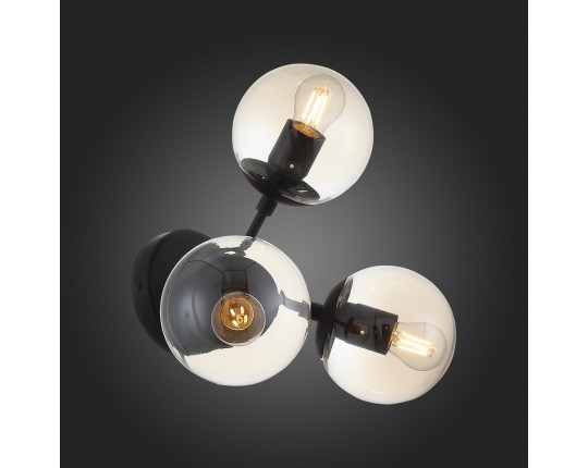 SL549.411.03 Бра ST-Luce Черный/Янтарный E27 3*40W