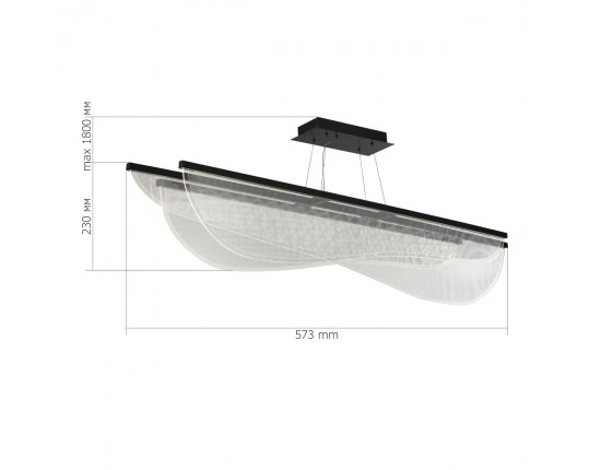 SL6509.423.01 Светильник подвесной ST-Luce Черный/Прозрачный LED 1*60W 4000K