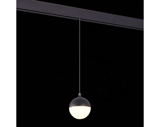 ST358.433.07 Магнитный трековый светильник подвесной Черный LED 1*7W 3000K 520Lm Ra>80 120° IP20 D90