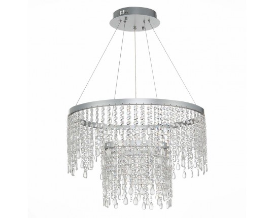 SL6201.103.55 Люстра подвесная ST-Luce Серебристый/Прозрачный LED 1*55W 3000K/4000K/6000K