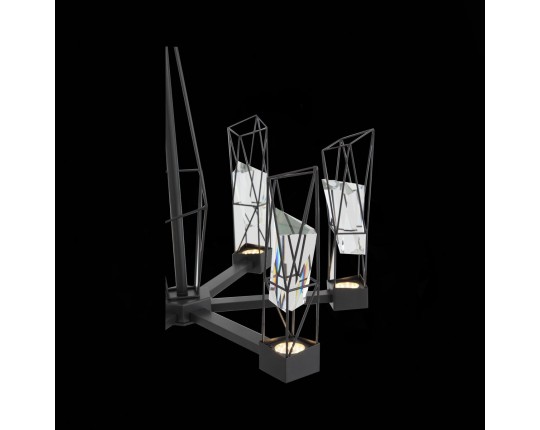 SL815.303.06 Люстра подвесная ST-Luce Серый графит/Серый графит, Прозрачный LED 6*8W 4000K