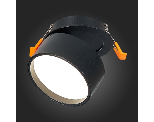 ST651.448.09 Встраиваемый поворотный светильник Черный LED 1*9W 4000K 720Lm Ra>90 120° IP20 D85xH68