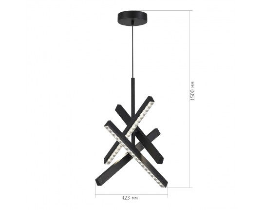 SL1018.413.04 Светильник подвесной ST-Luce черный/прозрачный LED 1*43W 4000K